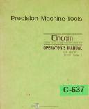Cincom-Cincom CMBF Series, Bar Feeder Operations Maintenance, Parts and Electrical Manual 1980-CMBF-01